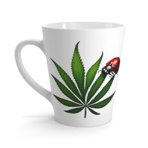 Ladybug & Leaf Latte Mug - Perfect for Plant Lovers, Gift for Gardeners, Unique Home Decor, Nature Lovers, Eco-Friendly