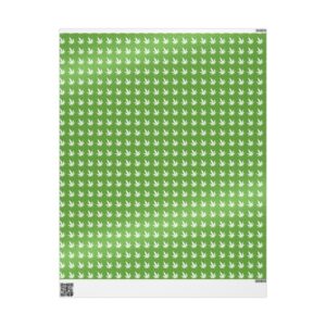 Cannabis Leaf Wrapping Paper, Eco-Friendly Gift Wrap, Holiday Wrap, Party Supplies, Unique Gift Presentation