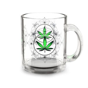Stylish Cannabis Glass Mug, Perfect for Coffee, Tea, Gifts, Smoking Accessories, 420 Celebrations, Eco-Friendly Lifestyle