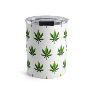 Green Leaf Tumbler, Eco-Friendly Drinkware, Party Gifts, Outdoor Events, Plant Lover's Cup