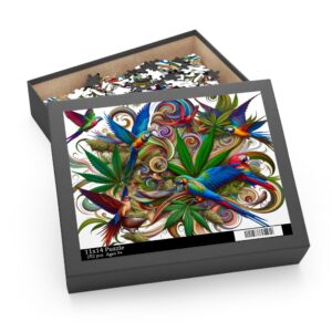 Vibrant Parrot Puzzle - 500 Pieces, Tropical Art, Relaxing Games, Bird Lovers Gift, Nature Décor