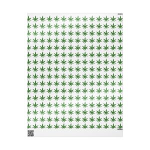 Cannabis Leaf Wrapping Paper, Eco-Friendly Gift Wrap, Holiday Wrap, Party Supplies, Unique Gift Presentation