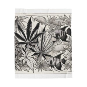 Stylish Velveteen Plush Blanket with Tropical Fish and Leaves Design, Cozy Home Decor, Gift for Nature Lovers, Warm Throw Blanket, [...]
