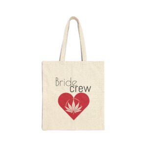 Bride Leaf Tote Bag (AOP) red print white leaf