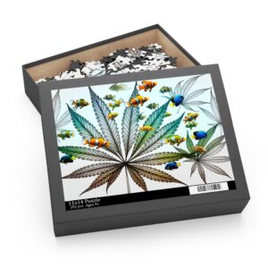 Vibrant Fish Puzzle - 500 Pieces, Tropical Art, Relaxing Games, Bird Lovers Gift, Nature Décor